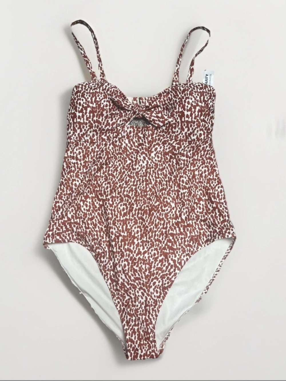 Old Navy NWT Women's One Piece Swimsuit Leopard Print Adjustable Straps Size XL